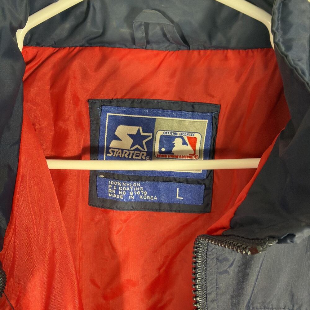 Vintage 90s Starter Full Zip Boston Red Sox Light Weight Windbreaker Jacket L - Picture 6 of 9